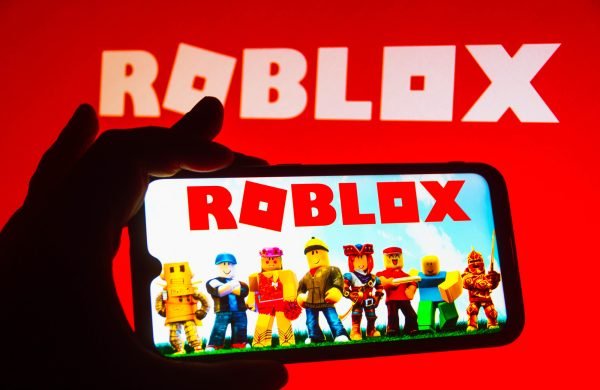 October 7, 2021, Brazil. In this photo illustration the Roblox logo seen displayed on a smartphone